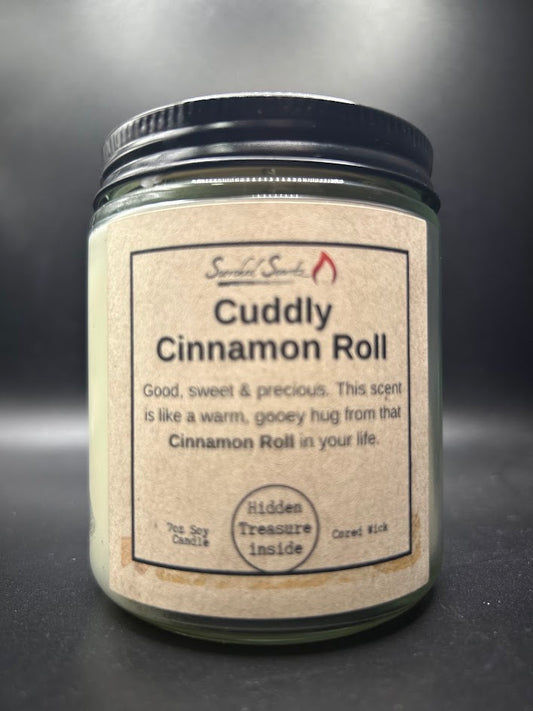 "Cuddly Cinnamon Roll" Scented Candle | 100% Soy with a Hidden Treasure