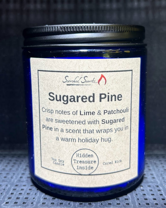 "Sugared Pine" Lime, Patchouli & Sugared Pine Scented Candle | 100% Soy with a Hidden Treasure