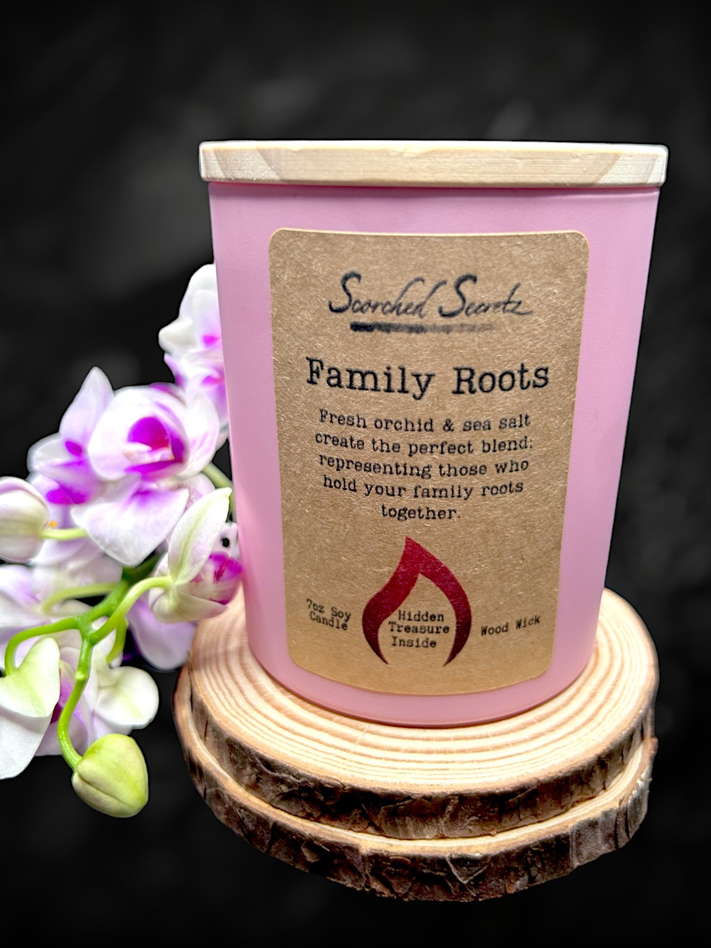 Family Roots Scented Candle | 100% Soy Wax with a Wood Wick & Hidden Treasure Inside