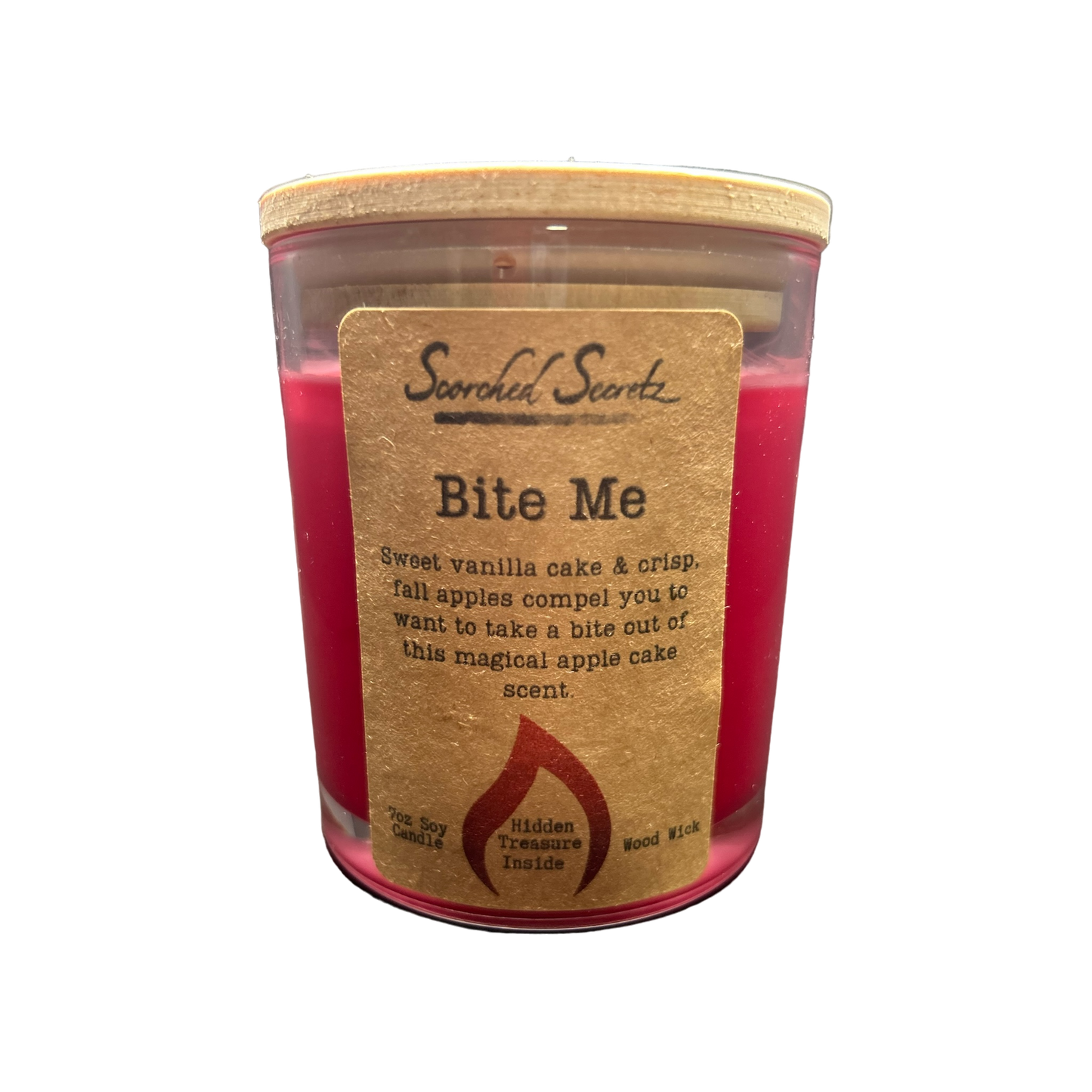 Bite Me Scented Candle | 100% Soy Wax with a Wood Wick & Hidden Treasure Inside