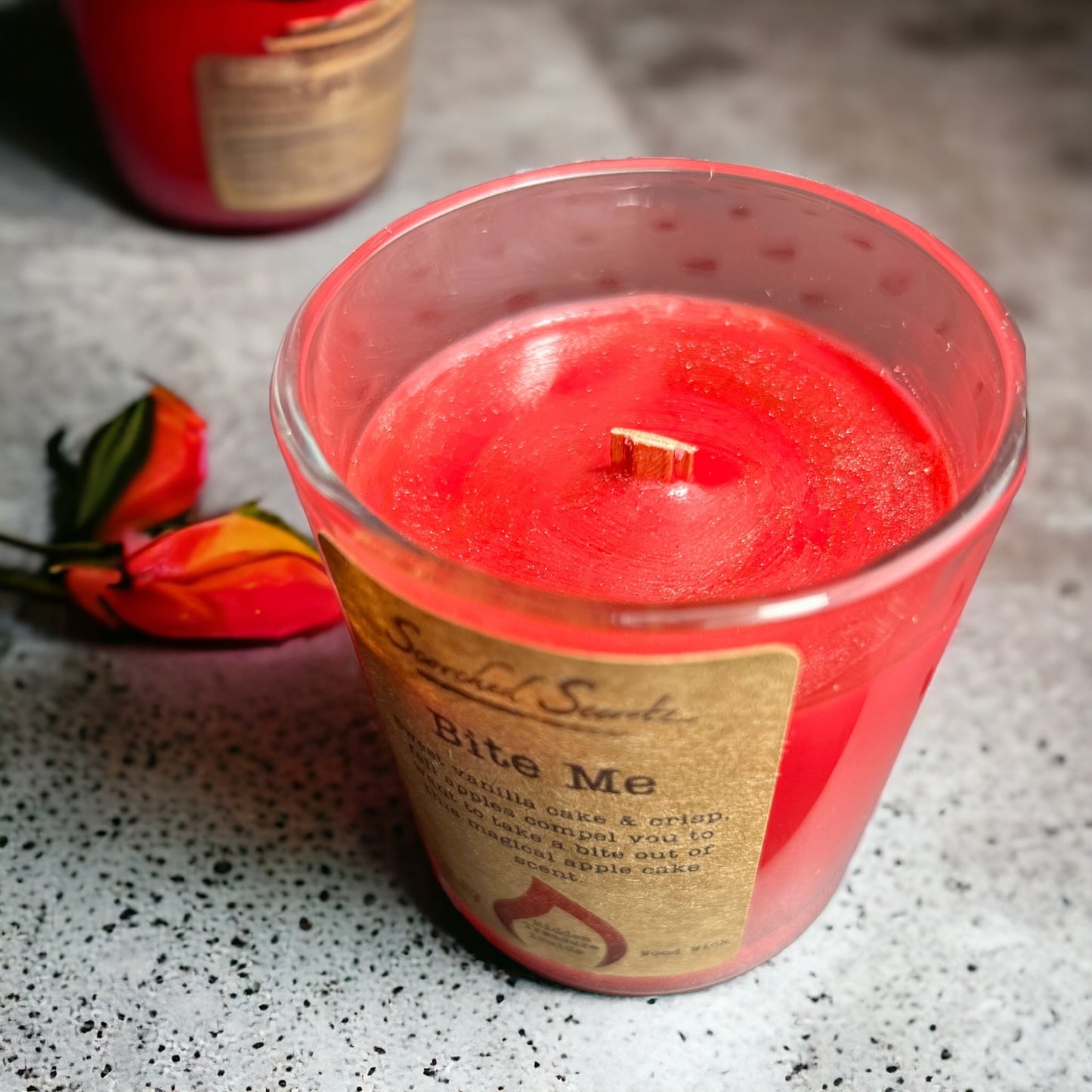 Bite Me Scented Candle | 100% Soy Wax with a Wood Wick & Hidden Treasure Inside